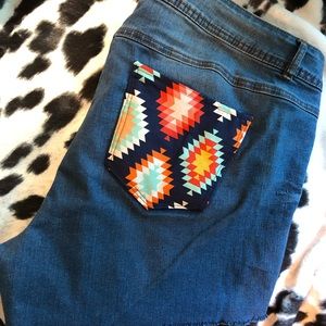 Plus size modified cut off shorts